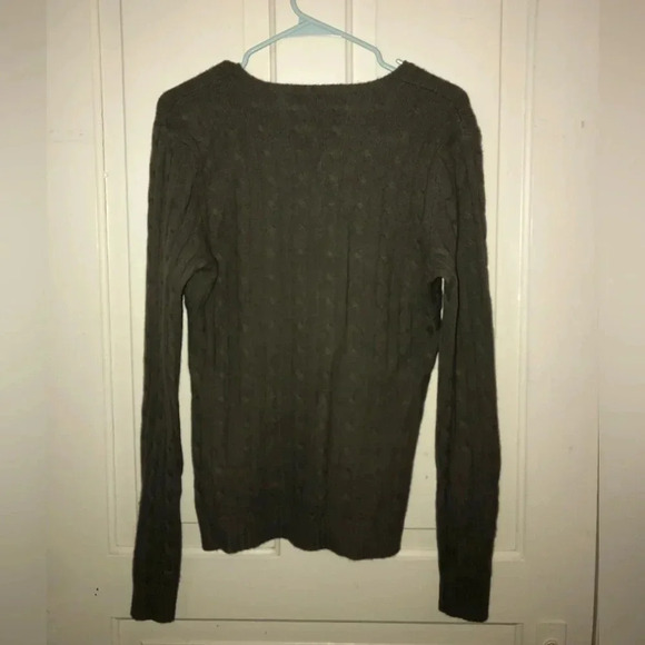 Ralph Lauren Black Label Cashmere Cable Knit Long Sleeve Sweater Size Large - Picture 7 of 7